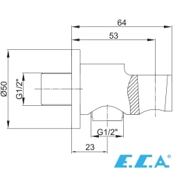 E.C.A - ECA Duş Çıkış Dirseği, Altın
