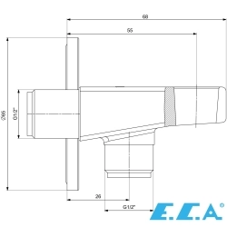E.C.A - ECA Dalia Duş Çıkış Dirseği, Altın