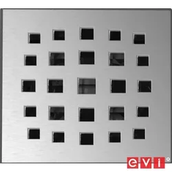 Evimetal - Evimetal Aqua 080 Yer Süzgeci, Yandan 50 Çıkışlı, 10x10 cm, Satine