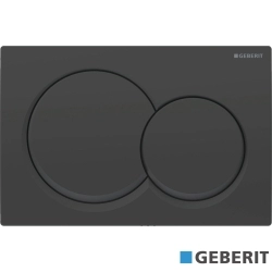 Geberit - Geberit Alpha01 Kumanda Kapağı Çift Basmalı, Mat Siyah - 115.035.14.1