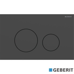 Geberit - Geberit Sigma40 Kumanda Kapağı Çift Basmalı, Mat Siyah - Temizliği Kolay Kaplama - 115.628.14.1