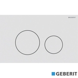 Geberit - Geberit Sigma40 Kumanda Kapağı Çift Basmalı, Mat Beyaz - Temizliği Kolay Kaplama - 115.628.JT.1