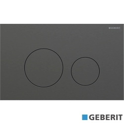 Geberit - Geberit Sigma40 Kumanda Kapağı Çift Basmalı, Siyah Krom - Temizliği Kolay Kaplama - 115.628.QD.1