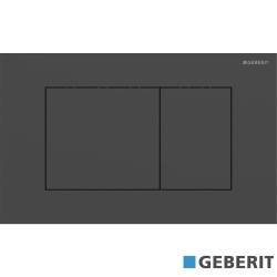 Geberit - Geberit Sigma40 Kumanda Kapağı Çift Basmalı, Mat Siyah- Temizliği Kolay Kaplama - 115.629.14.1