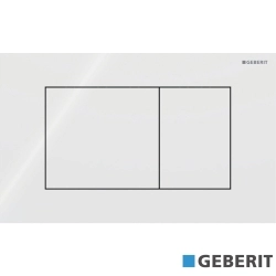 Geberit - Geberit Sigma40 Kumanda Kapağı Çift Basmalı, Parlak Beyaz Cam - 115.629.SI.1