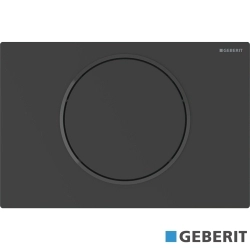 Geberit - Geberit Sigma10 Kumanda Paneli, Tek Basmalı, Mat Siyah/Parlak/Mat Siyah - Temizliği Kolay Kaplama, Elektrikli