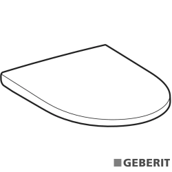 Geberit - Geberit iCon TurboFlush Klozet Kapağı, Yavaş Kapanır