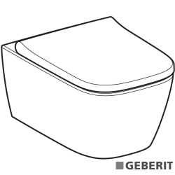 Geberit - Geberit Smyle Kare TurboFlush Asma Klozet (Yavaş Kapanır Klozet Kapağı Dahil)