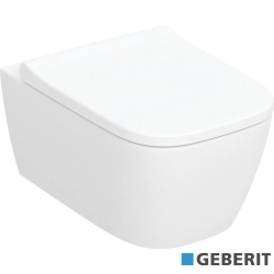 Geberit - Geberit Smyle Kare TurboFlush Asma Klozet (Yavaş Kapanır Klozet Kapağı Dahil)
