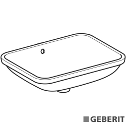 Geberit - Geberit VariForm Dikdörtgen Tezgah Altı Lavabo, 49 cm