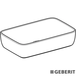 Geberit - Geberit Aniara Dikdörtgen Çanak Lavabo, 55 cm