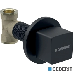 Geberit - Geberit Ankastre Stop Valf,Kare Volanlı , Mat Siyah