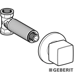Geberit - Geberit Ankastre Stop Valf,Kare Volanlı , Pirinç