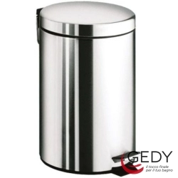 Gedy - Gedy Pedallı Çöp Kovası, Yavaş Kapanır, Parlak Paslanmaz Çelik (3 Litre) - 2609-13