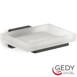 Gedy - Gedy Atena Sabunluk, Mat Siyah (Duvardan, Krom + Cam) - 4411-14