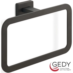 Gedy - Gedy Atena Halka Havluluk, 22.5 cm, Mat Siyah - 4470-14
