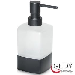 Gedy - Gedy Lounge Sıvı Sabunluk, Mat Siyah (Tezgah Üzeri) - 5455-14