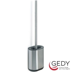 Gedy - Gedy Biagio Tuvalet Fırçalığı, Mat Paslanmaz Çelik (Duvardan/Yerden) - 6833-38