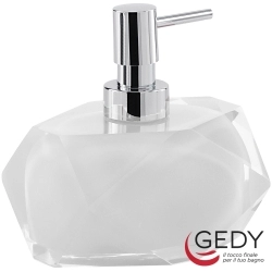 Gedy - Gedy Chanelle Sıvı Sabunluk, Beyaz/Akrilik (Tezgah Üzeri) - CH80-02