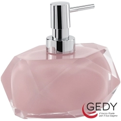 Gedy - Gedy Chanelle Sıvı Sabunluk, Pembe/Akrilik (Tezgah Üzeri) - CH80-10