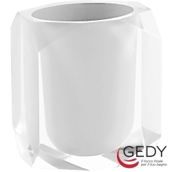 Gedy - Gedy Chanelle Diş Fırçalığı, Beyaz/Akrilik (Tezgah Üzeri) - CH98-02