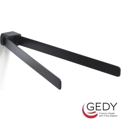 Gedy - Gedy Pirenei İkili Havluluk, 35.9 cm, Mat Siyah - PI23-14