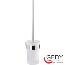 Gedy - Gedy Pirenei Tuvalet Fırçalığı (Duvardan, Krom + Cam) - PI33-03-13