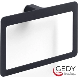 Gedy - Gedy Pirenei Halka Havluluk, 23 cm, Mat Siyah - PI70-14