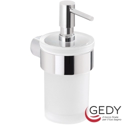 Gedy - Gedy Pirenei Sıvı Sabunluk (Duvardan, Krom + Cam) - PI81-13