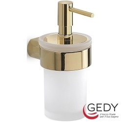 Gedy - Gedy Pirenei Sıvı Sabunluk, Altın (Duvardan, Altın + Cam) - PI81-87