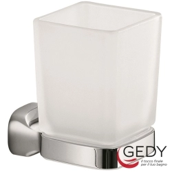 Gedy - Gedy Stelvio Diş Fırçalığı (Duvardan, Krom + Cam) - ST10-13