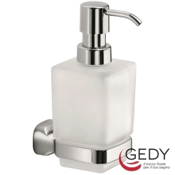 Gedy - Gedy Stelvio Sıvı Sabunluk (Duvardan, Krom + Cam) - ST80-13