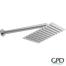 Gpd - GPD Ankastre Duvardan Duş Başlığı (Duş Dirseği ile Birlikte), 25x25 cm