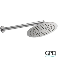 Gpd - GPD Ankastre Duvardan Duş Başlığı (Duş Dirseği ile Birlikte), 25 cm