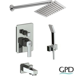 Gpd - GPD Pedra 2 Yollu Ankastre Banyo Bataryası, Kare Tepe ve El Duşu, Çıkış Ucu Seti