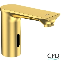 Gpd - GPD Fotoselli Lavabo Bataryası (Tek Su Girişli-Pilli ve Elektrikli), Altın