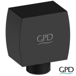 Gpd - GPD Ankastre Kabin Duş Çıkış Dirseği, Siyah
