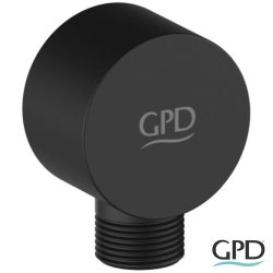 Gpd - GPD Ankastre Kabin Duş Çıkış Dirseği, Siyah