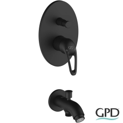 Gpd - GPD Adrio Tam Ankastre Banyo Bataryası, Siyah
