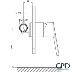 Gpd - GPD Ritmo Ankastre Duş Bataryası, Siyah