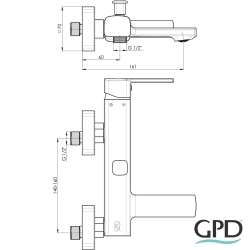 Gpd - GPD Pedra Banyo Bataryası, Fırçalı Nikel