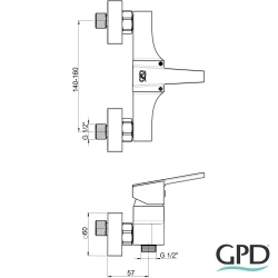 Gpd - GPD Ritmo Duş Bataryası, Siyah