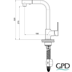 Gpd - GPD Pedra Spiralli Eviye Bataryası, Siyah-Bakır