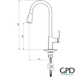 Gpd - GPD Quadro Spiralli Eviye Bataryası, Siyah-Bakır