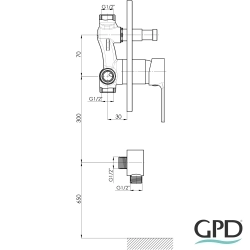 Gpd - GPD Solus Ankastre Kabin Bataryası, Siyah