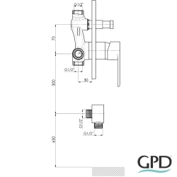 Gpd - GPD Atros Ankastre Kabin Bataryası, Siyah