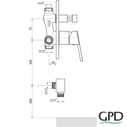 Gpd - GPD Ritmo Ankastre Kabin Bataryası, Siyah