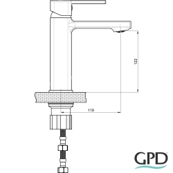 Gpd - GPD Pedra Lavabo Bataryası, Siyah-Bakır