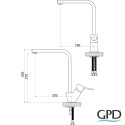 Gpd - GPD Tulio Tek Gövde Eviye Bataryası, Siyah
