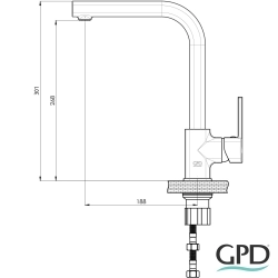 Gpd - GPD Pedra Tek Gövde Eviye Bataryası, Siyah-Bakır